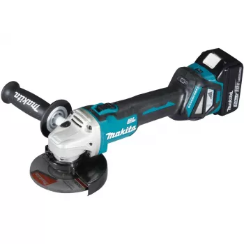 Akku-Winkelschleifer DGA511RTJ 18Volt blau schwarz 2x Li-Ion 5,0Ah im MAKPAC Größe 2