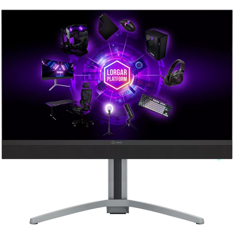 LORGAR 27MP1, UHD MiniLED Gaming Monitor Pro, 27'' (3840*2160) Fast-IPS-Flachbildschirm, schwarz/milchgrau