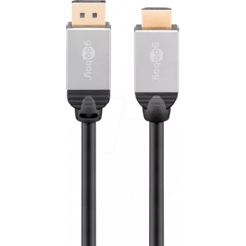 Wentronic 71460 Kabel-Schnittstellen-/Gender-Adapter DisplayPort HDMI Schwarz - Grau (71460)