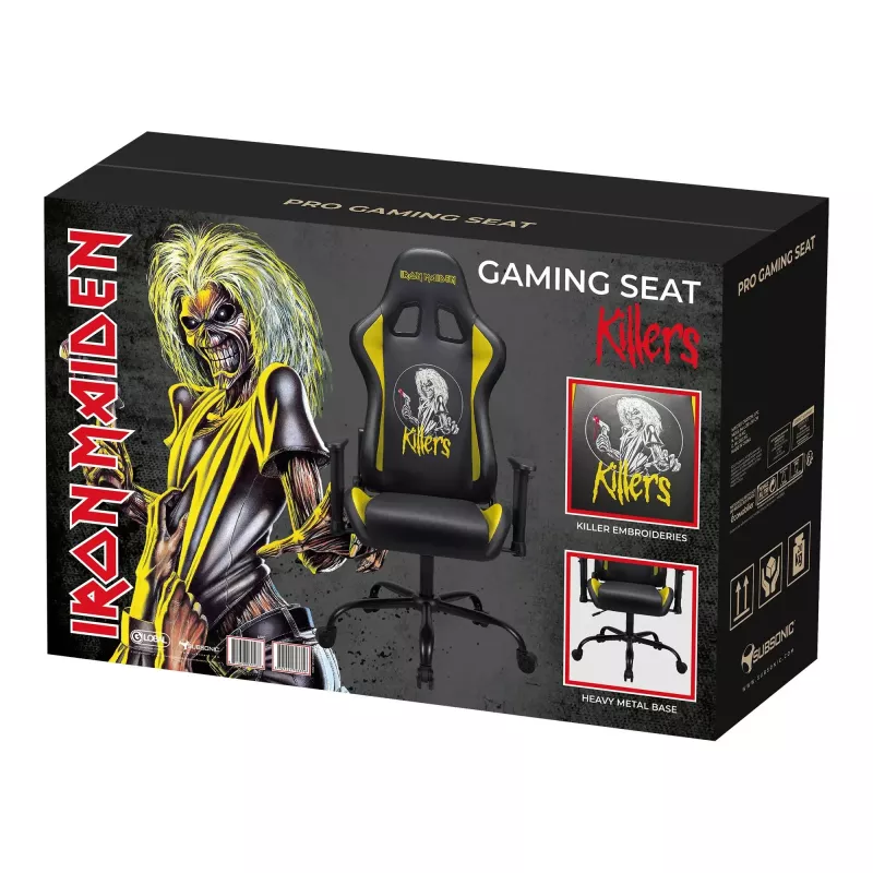 Gaming-Stuhl SUBSONIC Subsonic Pro Iron Maiden Killers — ergonomisches Design, höhenverstellbar
