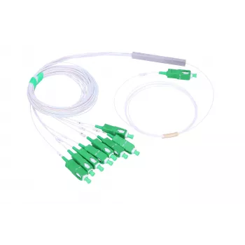 Kabel-Splitter Extralink Splitter 1:8 PLC SC/APC 900µm 1,5m Grün Weiß