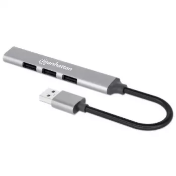 Manhattan USB-A 4-Port Hub, 4x USB-A Ports (1x 5 Gbps USB 3.2 Gen1…