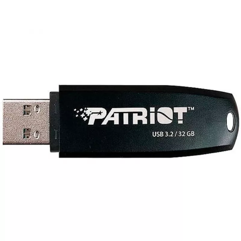 USB-Flash-Laufwerk PATRIOT 32 GB USB Typ-A 3.2 Gen 1 Schwarz, 80 MB/s, Schlüsselanhänger