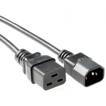Microconnect PE0191430 Stromkabel Schwarz 3 m C19-Kupplung C14-Kupplung