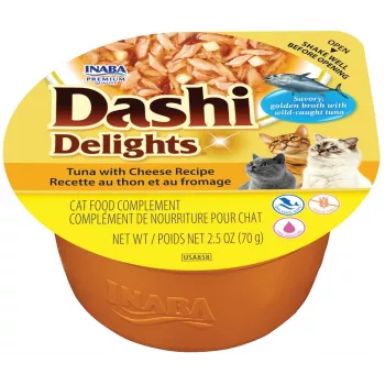 INABA Dashi Delights Thunfisch mit Käse-Rezept Nassfutter für Katzen 70 g