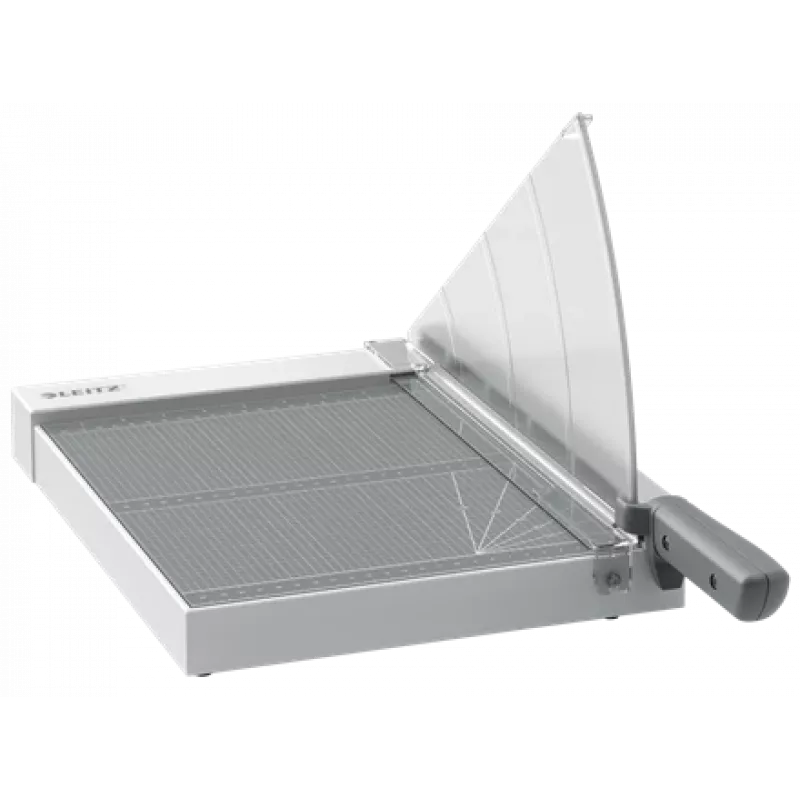 Leitz Precision Home Office Papierschneider A4, 10 Blatt, manuelle Klemmung, Edelstahl, A4, 80 g/m², Anthrazit