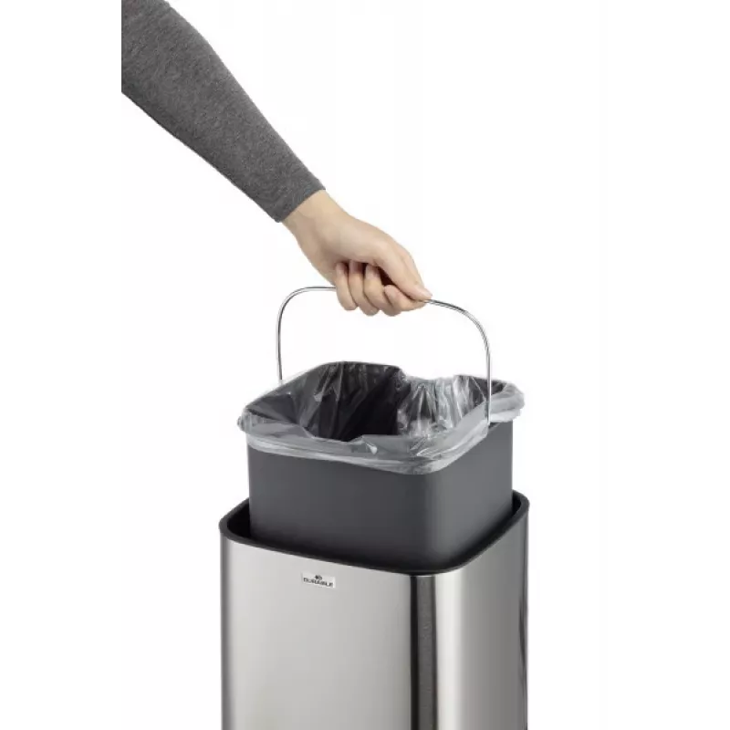 Durable TOUCH 12L Rechteckig Edelstahl Silber Schwarz