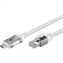 Netzwerkkabel Goobay 74180 USB C RJ-45 Cat6 10 m weiß