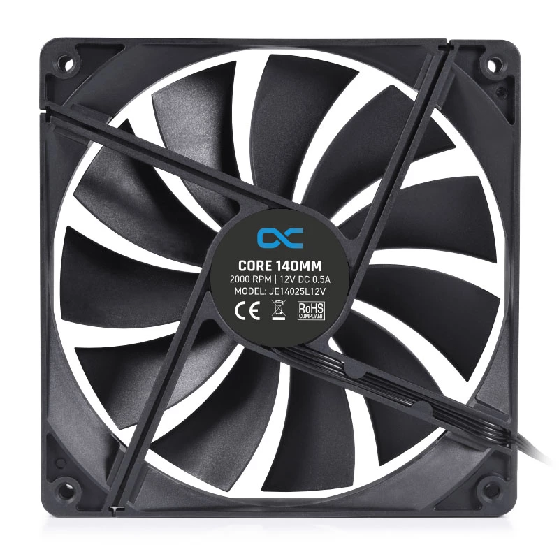 Lüfter Alphacool 24853 14 cm Schwarz 2000 RPM Hydraulisch