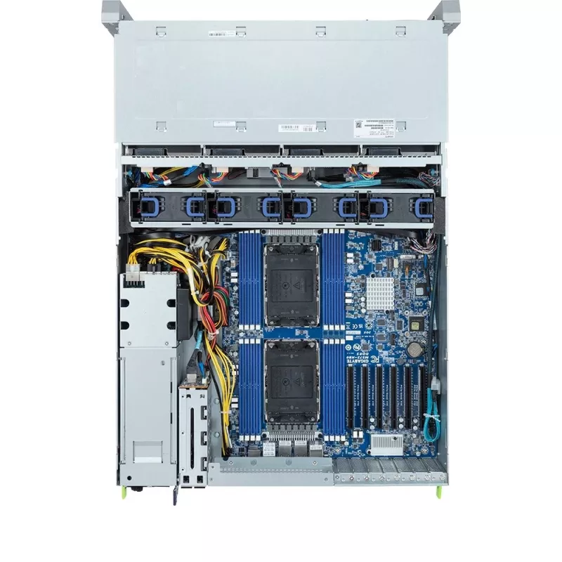 4U Rack Server GIGABYTE S453-S70-AAV1 — Dual-Sockel LGA4677, DDR5, 16 DIMM, 38x 2,5 Zoll/M.2, 1600W redundantes Netzteil (80 PLUS Titanium)