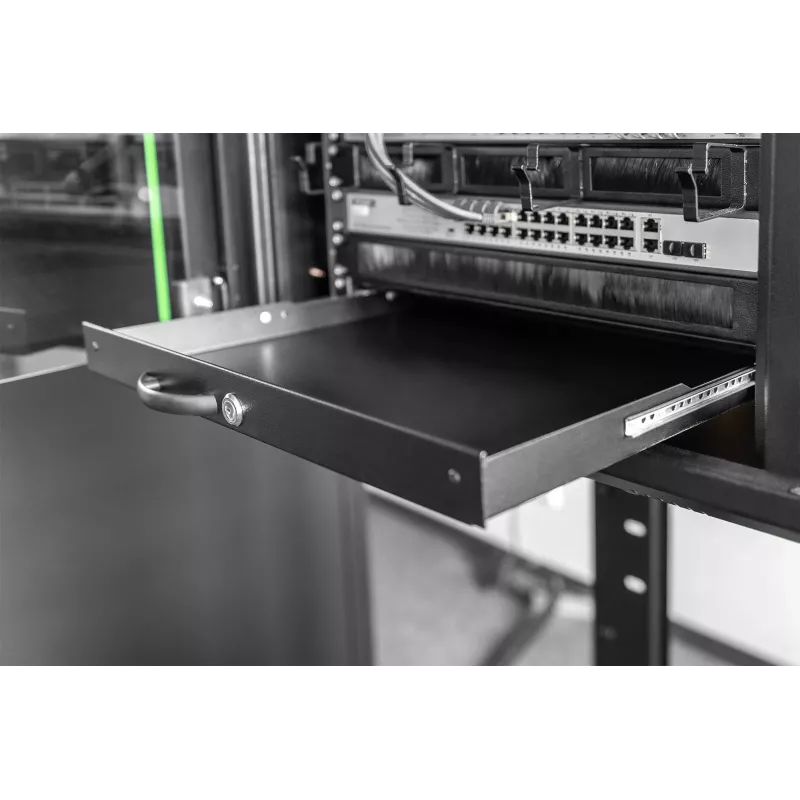 Tastaturauszug-Dokumentenablage Digitus DN-19 KEY-1U-SW