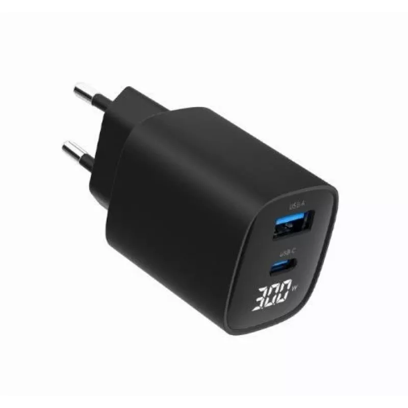 Mobiles Ladegerät Gembird TA-UC-PDQC30LCD-BK-01 Schnellladung Schwarz