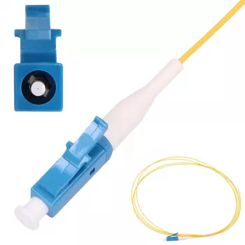Extralink LC/UPC Pigtail, Singlemode G.652D, 900 µm PVC, 1 m, FTTH, gelb