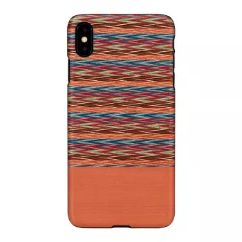 Handyhülle von man and wood für iPhone XS Max – braunes Karomuster mit schwarzem Rand