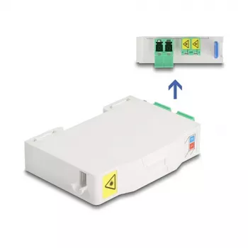 Netzwerk-Kabel DeLOCK Glasfaser-Anschlussbox 85936 LC Duplex Weiß