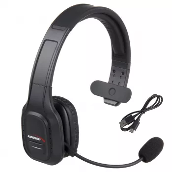 Audiocore 74452 Bluetooth-Headset Kopfhörer Geräuschunterdrückung Mikrofon Call Center Google Siri Büro kabellos