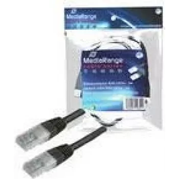 Patchkabel MediaRange RJ45 U/UTP C5e 3,0m (UTP) schwarz (MRCS116)