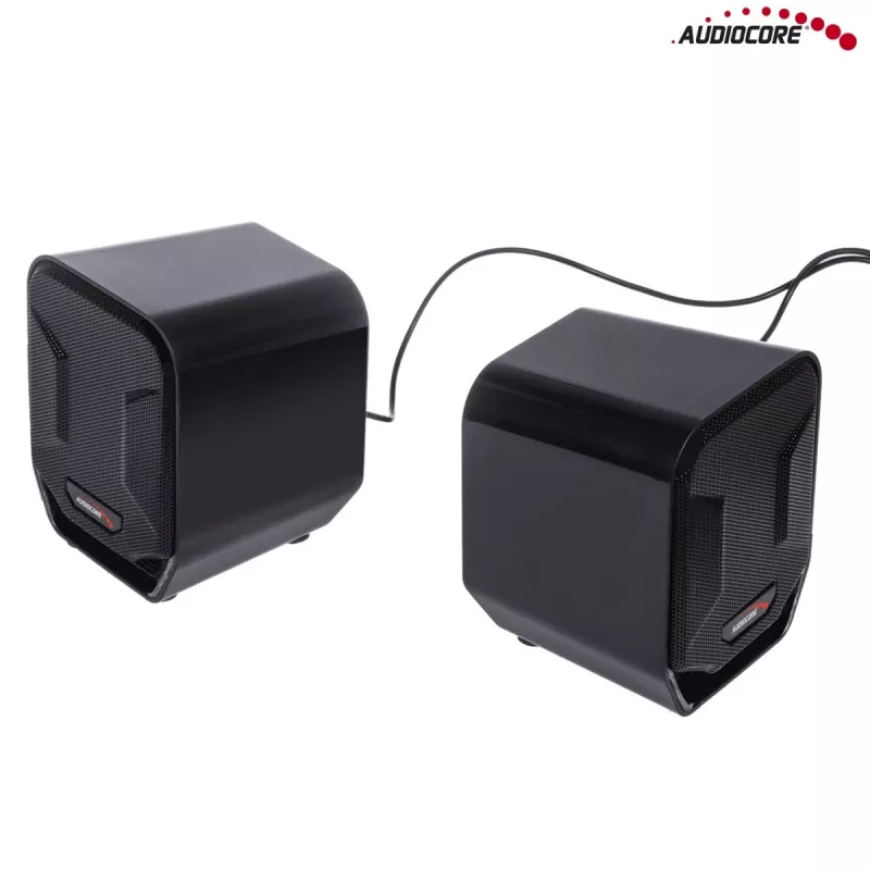 Lautsprecher Audiocore AC865, 2-Wege kabelgebunden, 2.0 Kanäle, 3 W, schwarz