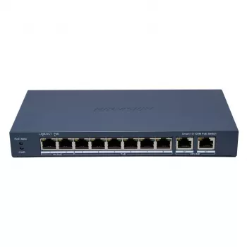 Hikvision DS-3E1310HP-EI(B) Netzwerkswitch Verwaltetes Fast Ethernet (10/100) Power over Ethernet (PoE) Grau