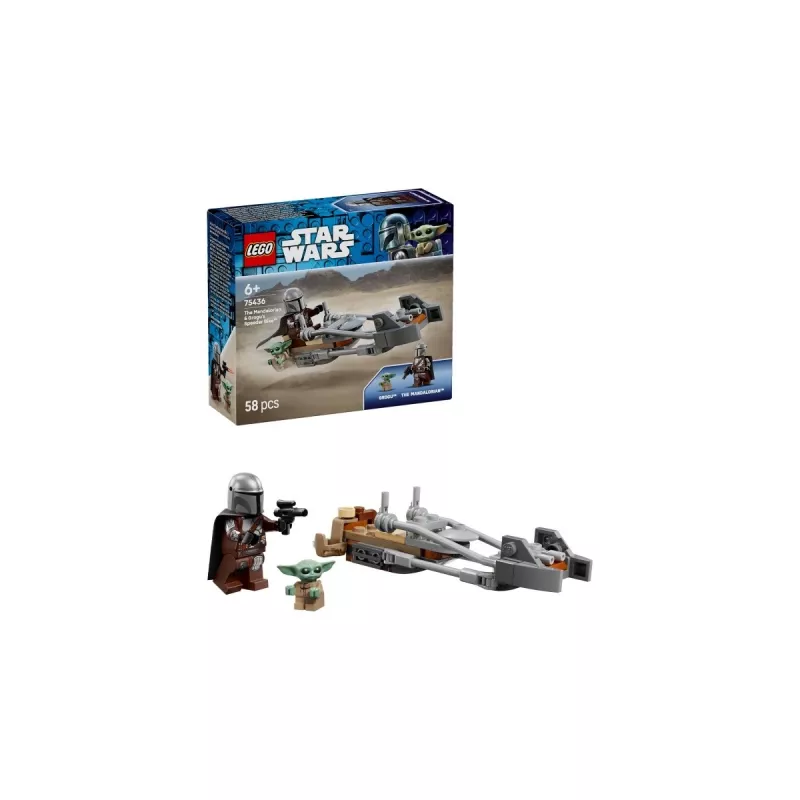 LEGO STAR WARS 75436 Der Mandalorianer und Grogu's Speeder Bike