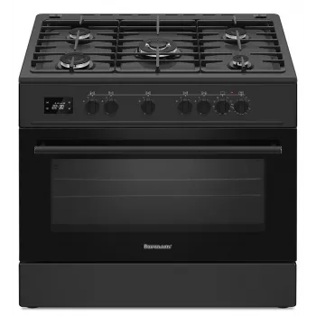Ravanson KWGE-K90 Cheff Modern Schwarz Gas- und Elektroherd (schwarz)