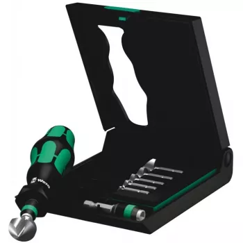 Wera Senkbohrer-Set 8-teilig 6,3 mm, 8,3 mm, 10,4 mm, 12,4 mm, 16,5 mm, 20,5 mm HSS 05104655001 1/4 (6,3 mm) 1 Set (05104655001)