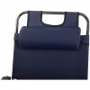 Faltbarer Gartenliege mit Kissen Black Forest, Navy Blau