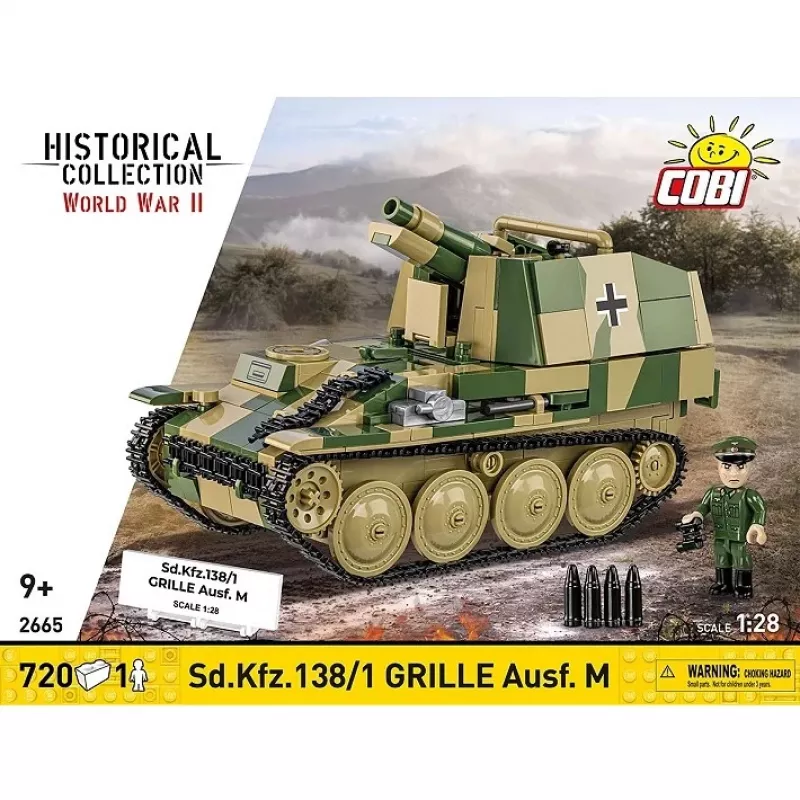 Konstruktionsmodellbausatz Cobi SD.KFZ.138/1 Grille, 720 Teile, Ausstellungsmodell