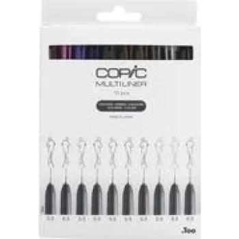 COPIC Multiliner Color Fineliner sortierte Farben 0,3 mm, 10 Stück (22075620)