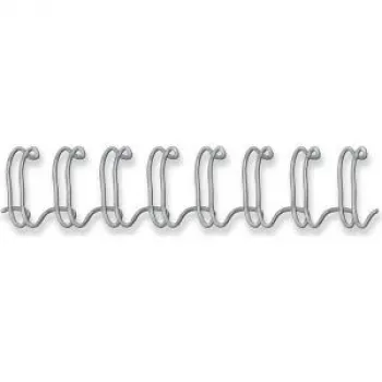Fellowes - Bindedraht - 6 mm - 34 Ringe - A4 (210 x 297 mm) - 35 Blätter - Silber - 100 Stk. - für Fellowes Galaxy 500, Galaxy E 500, Pulsar 300, Starlet 90 (54450)