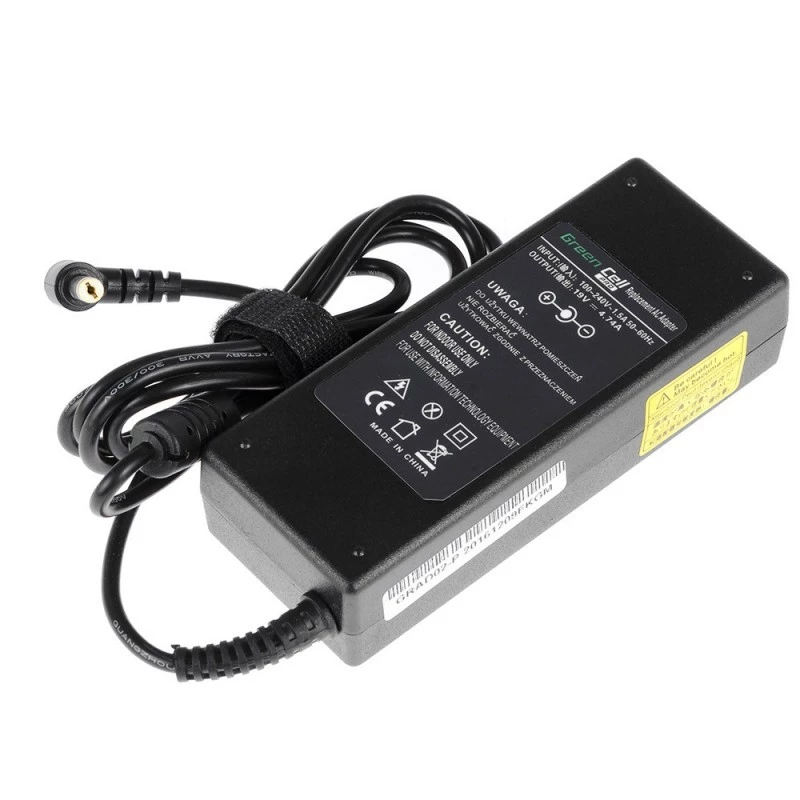 Laptop-Netzteil Grün Cell AD02P 90W 19V 4,74A AC-zu-DC für Innenräume Schwarz