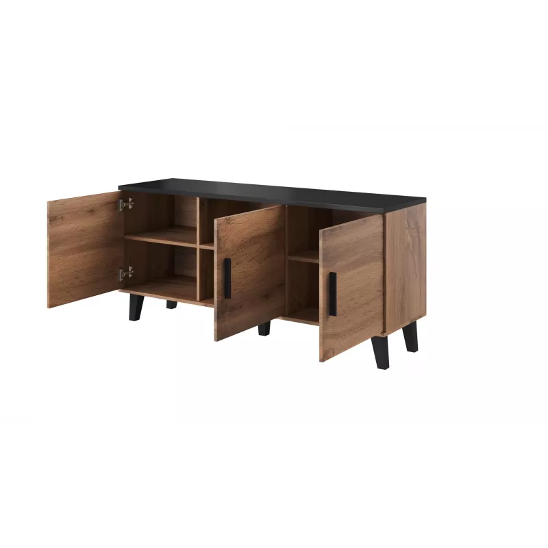 Cama sideboard LOTTA 150 3D wotan oak + mat Schwarz