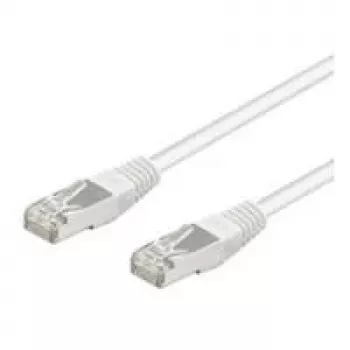 Wentronic Goobay CAT 5e Patchkabel, SF/UTP, Weiß, 0,25 m - CCA Kupfer-Mix (95213)