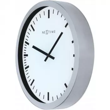 NeXtime Uhr 3031 Magic - Stripe, 25x35,2 cm, Wand, Weiß