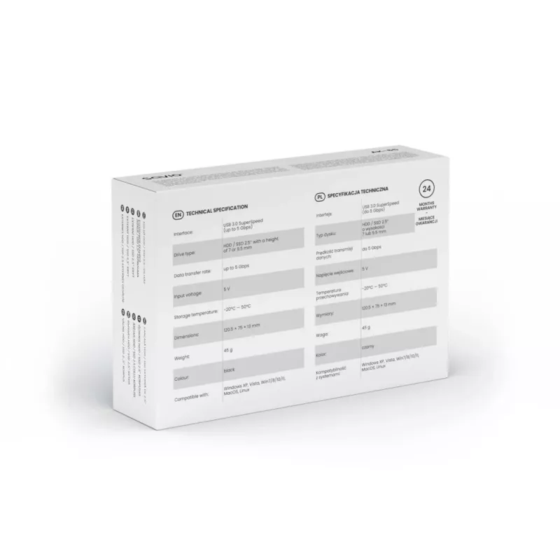 Festplatten-/SSD-Gehäuse SAVIO AK-65 Schwarz 2,5 Zoll SATA USB 3.0 5 Gbit/s Micro-USB