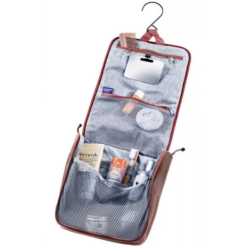 Kulturbeutel DEUTER Wash Center II — Reise-Waschtasche, Farbe caspia/raisin