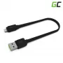 Green Cell KABGC02 Lightning-Kabel 0,25 m Schwarz
