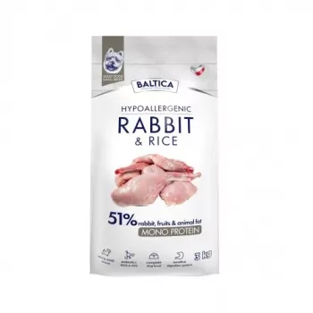 BALTICA Nutraceutic Hypoallergenic S Kaninchen mit Reis – Trockenhundefutter – 3 kg