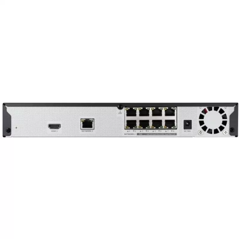 Netzwerk-Videorekorder - 8 IP-Kanäle - H.265 - 80 Mbit/s - ohne Festplatte - HDMI - PoE-Switch