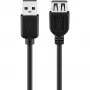 Wentronic Goobay USB 2.0 Hi-Speed Verlängerungskabel, Schwarz, 5 m - USB 2.0-Stecker (Typ A) > USB 2.0-Buchse (Typ A) (68905)