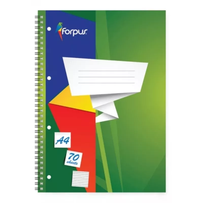 Spiral-Schulheft Forpus, A4/70, liniert, Softcover 0722-022