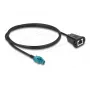 Koaxialkabel DELOCK 90700 – 1 m, HSD Z auf RJ-45, schwarz/blau