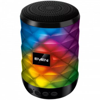 Lautsprecher SVEN PS-55, schwarz (5W, TWS, Bluetooth, FM, USB, microSD, 600mAh)