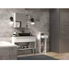 Badezimmer-Halbsäule mit Schublade Top E Shop Nel 30×30×85 cm weiß matt