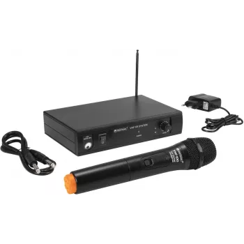 Drahtloses Mikrofonsystem Omnitronic VHF-101 212,35 MHz VHF-Empfänger und Handsender