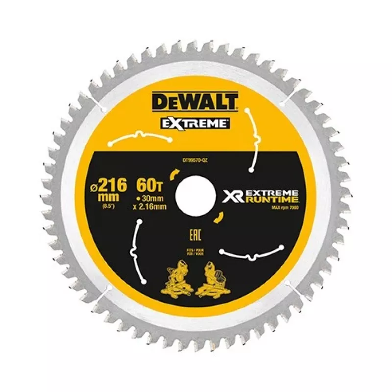Sägeblatt DeWALT XR FlexVolt 216 mm x 30 mm 60Z