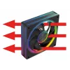 Gehäuselüfter MODECOM VOLCANO LOOP 120 ARGB, 120 mm, PWM, 400–1400 U/min, Schwarz
