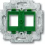 BUSCH JAEGER 1753-0-8048 - 2 x RJ-45 - Grün - Metall - Kunststoff