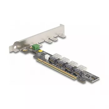 DeLOCK PCI Express x16 Karte auf 4 x interne SFF-8654 4i NVMe Bifurcation