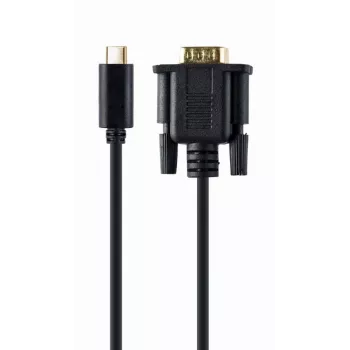 USB-Grafikadapter Gembird A-CM-VGAM-01, USB-C auf VGA, 1920x1080, 0,15 m Kabel, schwarz